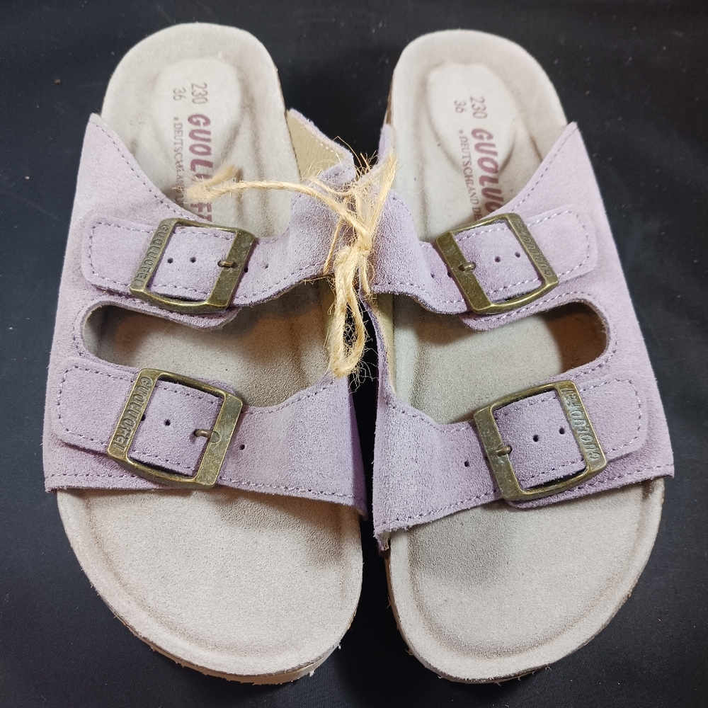 Guoluofei Purple Leather Big kid Sandal Size 36 US size 3